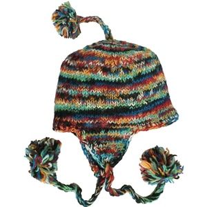 Wool Winter Chullo Beanie Fleece Lined